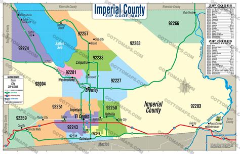Imperial County Zip Code Map Otto Maps