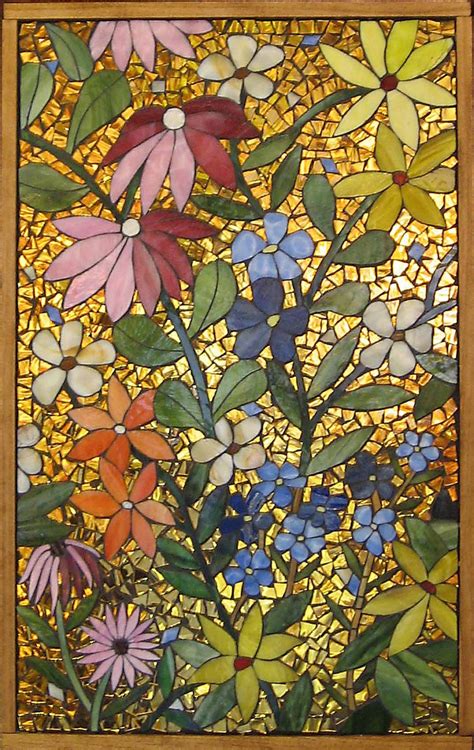 Stained Glass Mosaic Flower Patterns Glass Designs