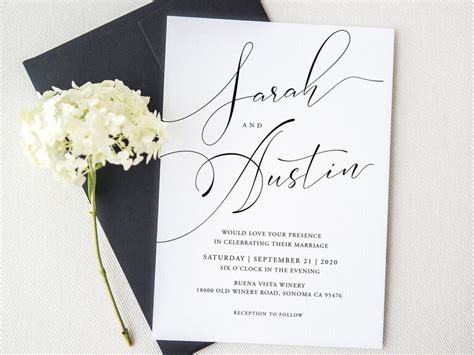 26 simple wedding invitation card design template best free template for you