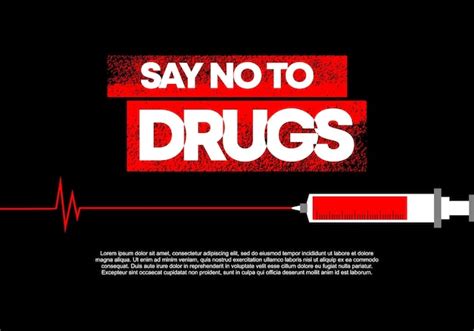 Premium Vector Say No To Drug Background Poster Or Banner For