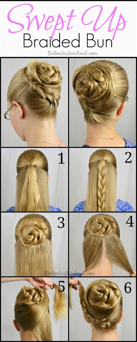 A bun can be secured with a hair tie, barrette, bobby pins, one or more hair sticks, a hairnet. Braided Rose Bun Hairstyle Tutorial - Style Hunt World