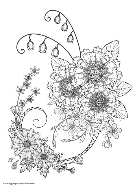 For our summer vacation, i'm making some cute coloring pages for them (and the blog!). Cute Flowers Coloring Sheet For Adults || COLORING-PAGES ...