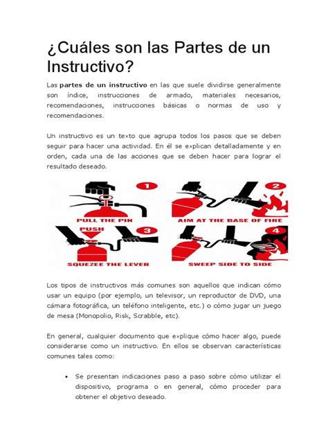 Cuáles Son Las Partes De Un Instructivo Pdf Informática