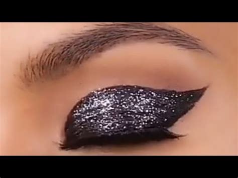 Black Glitter Eye Makeup Tutorial Youtube