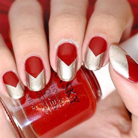 Join the world's largest community of nail art lovers. 50 Luminous Red and Gold Nail Designs ️💅💛 - Be Modish