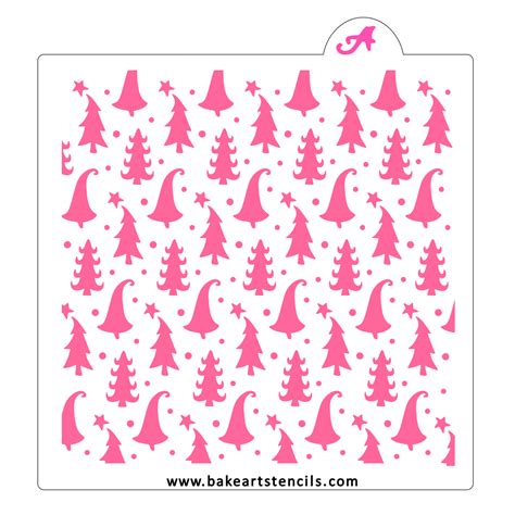 Whimsical Trees Pattern Stencil Bakeartstencils