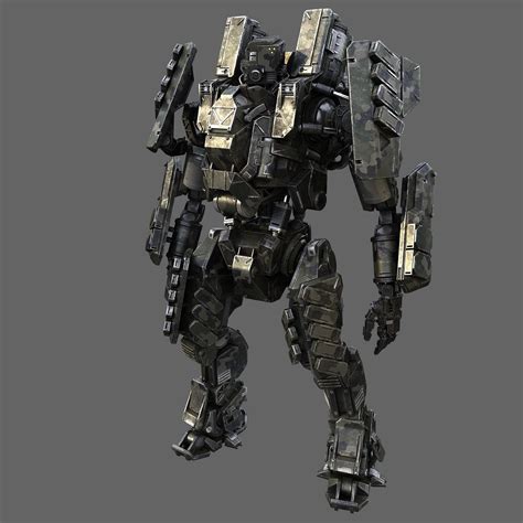 Military Robot 3d Model Rigged Cgtrader