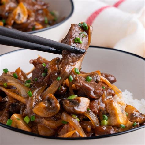 Beef Mushroom And Ginger Stir Fry Marions Kitchen