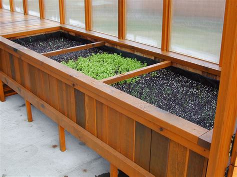 The diy covered greenhouse garden design 61. Cedar-Built Greenhouses- cedar greenhouse benches