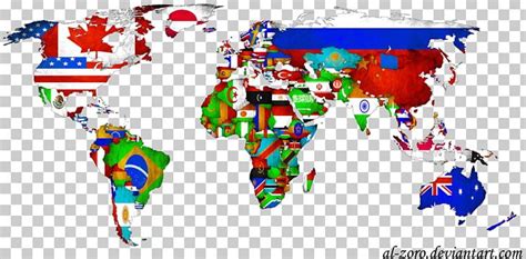 World Flag Map Clip Art