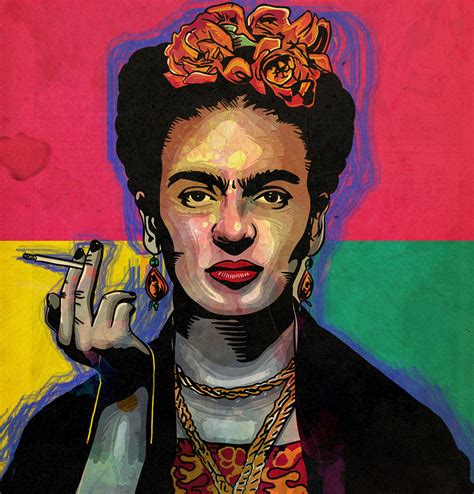 Frida Kahlo Pop Art Portrait On Behance