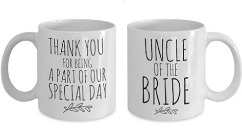 Aunt And Uncle Of The Bride Mug Set Aunt Of Bride T Uncle Etsy