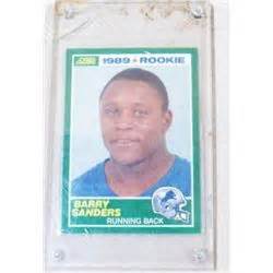 Javascript is required for the selection of a player. 1989 Barry Sanders Rookie Card Barry Sanders RB Detroit Lyons Rookie Card