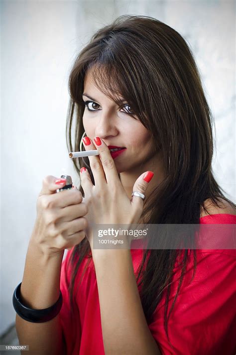 Smoking Woman High Res Stock Photo Getty Images