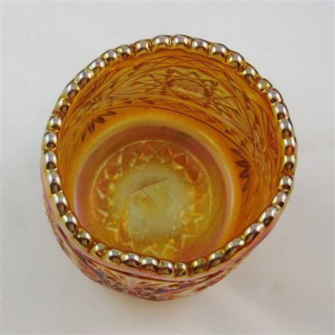 Antique Imperial Marigold Hobstar Carnival Glass Spooner Carnival Glass