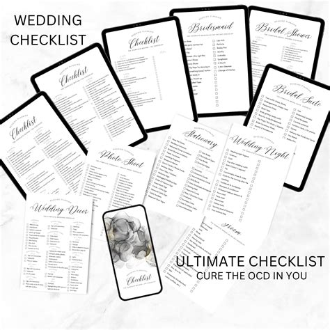 Printable Wedding Checklist Wedding Guest Book Wedding Etsy