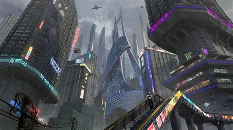Cyberpunk City By Tarmo Juhola Rimaginarycityscapes
