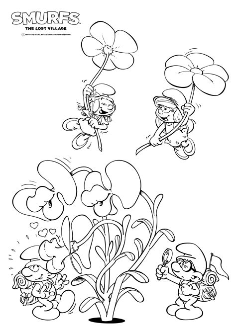 Free printable coloring pages for kids! Smurfs The Lost Village Coloring Pages - GetColoringPages.com