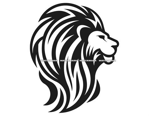 Lion Svg Lion Head Svg Lion Head Cut File Lion Head Dxf Etsy Uk