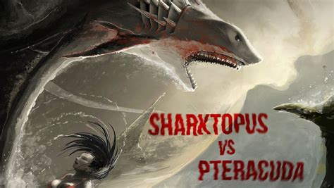 First Poster For Sharktopus Vs Pteracuda A Love Story Released Rmovies