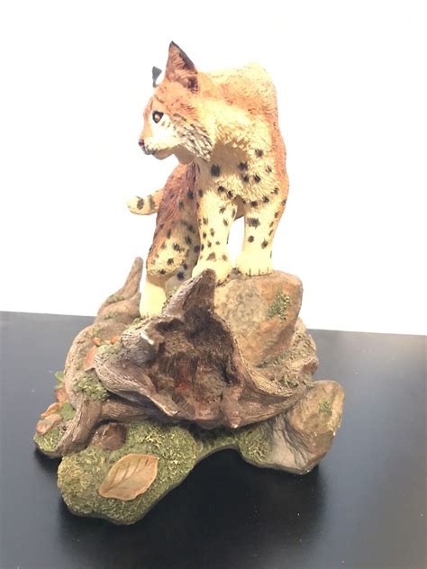 Danbury Mint Nick Bibby Sculpture On The Prowl Bobcat Ebay