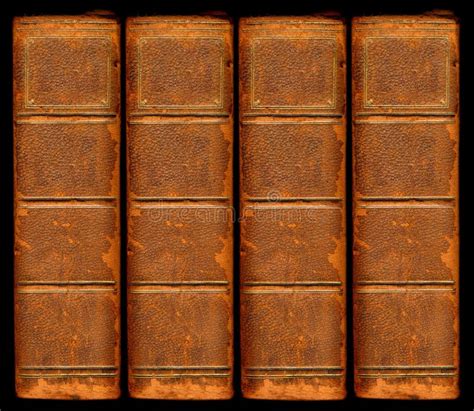 Old Vintage Leather Book Spines Stock Image Image Of Library