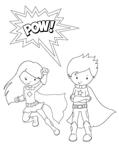 High Resolution Superhero Coloring Pages Printable