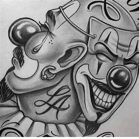 Pin By Shuli Victor On Clowns Chicano Drawings Tattoo Design