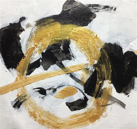 Black White Gold Abstract Painting Oversize Painting Etsy Uk