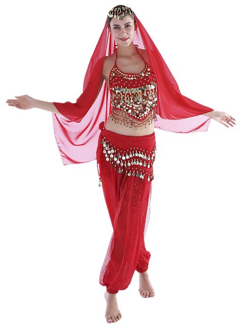 Seawhisper 12 Colors Belly Dance Costumes India Dance Outfit Halloween Belly Dance Costumes