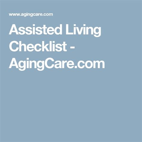 Assisted Living Checklist What To Look For In Senior Housing