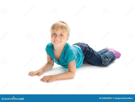 Little Girl Lying Floor