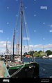 ausgemusterte Segelschiffe im Museumshafen am Ryck, Hansestadt ...