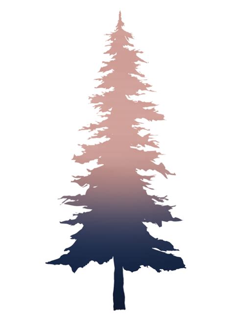 Pine Tree Digital Art Etsy