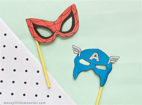 Superhero Mask Craft Messy Little Monster