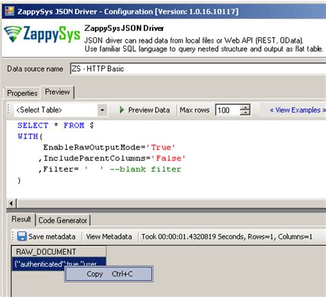 How To Export Rest Api Call To Raw Json Xml Using Odbc Driver Zappysys Help Center