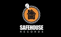 the safehouse records logo on a black background with chains around it ...