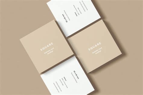Square card mockup, square business card mockup, square postcard mockup, blank invitation card,blank thank you cards, mock up card, two jpg boskedesigns. Square business card mockup | Premium PSD File
