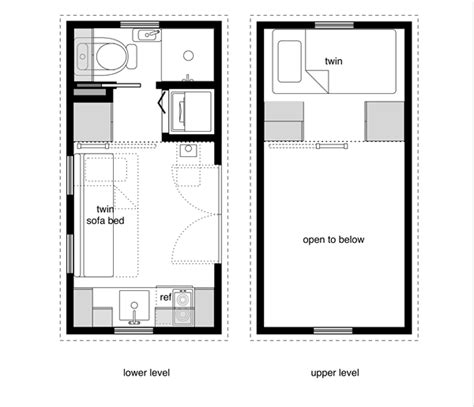 Tiny House Floor Plans With Lower Level Beds Tiny House Design