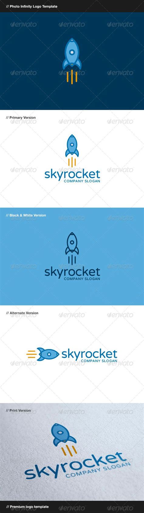 Skyrocket Rocket Logo — Vector Eps App Rocket Available Here →
