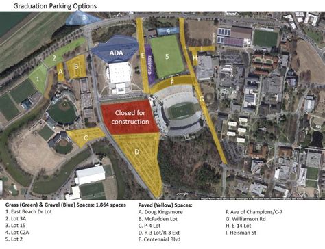 D Oliver Richardson Clemson Football Parking Map