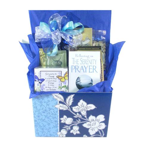 Any gift is going to show that you have made an effort. Serenity Prayer Sympathy Gift Basket | LordsArt