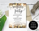 Wedding Reception Party Invitations Wedding Invitations - Etsy UK