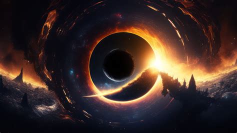 Mysterious Black Hole Ai Generated Wallpaper In 2560x1440 Resolution
