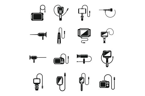 Endoscope Icons Set Simple Vector Digestive Gastric 2224217 Icons