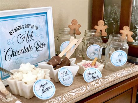 Winter Hot Cocoa Bar Kit Printable Hot Chocolate Bar Set Etsy