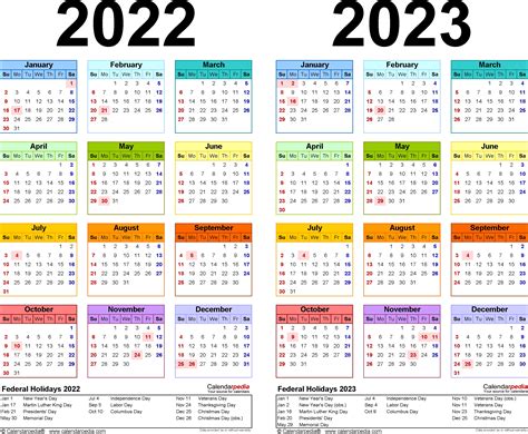 2022 2023 2024 Printable Calendar Template Blank Three Year Calendar