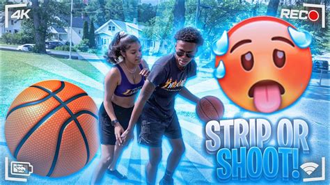 Strip Or Shoot Challenge With My Crush 💕🏀 😈 Gets Freaky Striporshoot