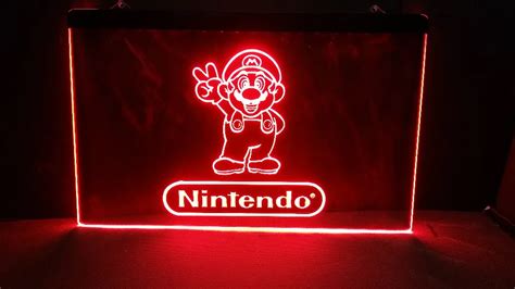 Nintendo Game Room Beer Bar Led Neon Light Sign Hang Sign Home Decor