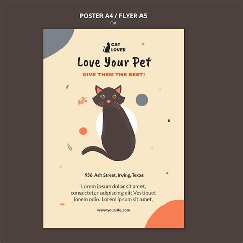 Free Psd Flyer Template For Cat Adoption